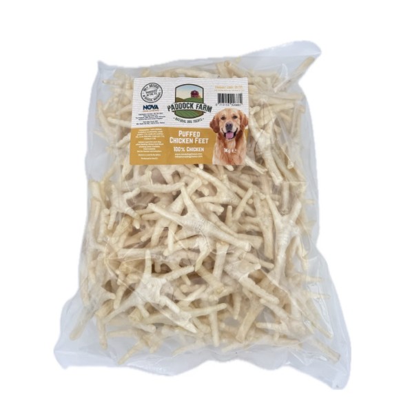 Puffed chicken feet